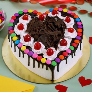 Black forest Gems Heart Cake